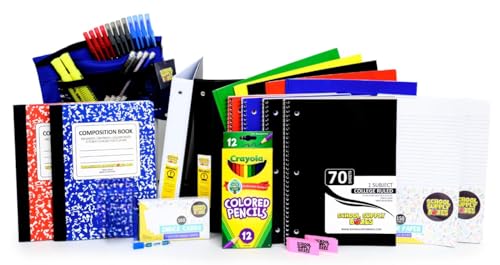 School Supply Boxes | Secondary School Pallet (112 Boxes) | Back to School Essentials Kit for Students & Teachers | Includes 1" Binders, College-Ruled Notebooks, College-Ruled Filler Paper, & More - color: Secondary School Bundle, size: Pallet (112 Boxes)