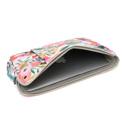 Laptop Sleeve 13.3 inch14 Inch, 15.6inchWater Resistant Traveling Computer Cover with Handle, Shockproof Protective Carrying Laptop Case (Y8-Garden Rose, 16 inch) - color: Y8-Garden Rose, size: 16 inch