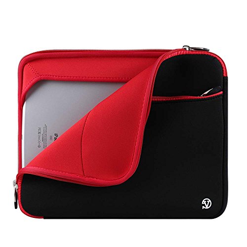 Padded Black Red 12 11.6-inch Laptop Sleeve for HP Chromebook, Elite, EliteBook, Envy, ProBook, Stream 11.6 to 12-inch - color: Black Red