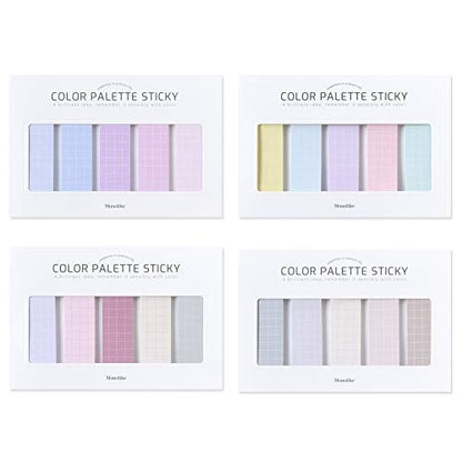 Monolike Color Palette Sticky Grid 500 B Set 4p - Self-Adhesive Memo Pad 30 Sheets - color: Grid 500 B