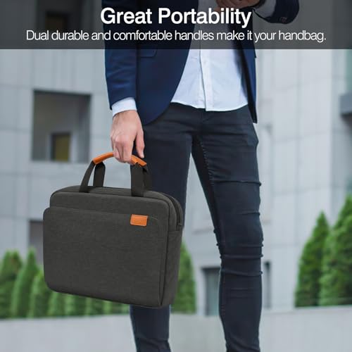 MoKo 9-11 Inch Tablet Sleeve Case, Protective Handle Shoulder Bag | Fits iPad Air 11-inch M4, iPad Pro 11-inch M5/M4, iPad A16, iPad 10th/Air 5/4th 10.9-inch and Tab S8/S9, Black & Gray - color: Black & Gray, size: 9-11 Inch