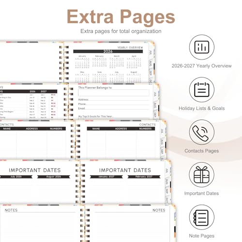 Planner 2026-2027, Weekly and Monthly Academic Year Calendar Planner, July 2026 - June 2027, Daily Agenda Book for Office School Supplies, A5(6.3'' x 8.5'') - color: 2607-Dachshund, size: 6.3"x8.5"(Jul 2026-Jun 2027)