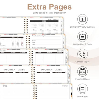 Planner 2026-2027, Weekly and Monthly Academic Year Calendar Planner, July 2026 - June 2027, Daily Agenda Book for Office School Supplies, A5(6.3'' x 8.5'') - color: 2607-Dachshund, size: 6.3"x8.5"(Jul 2026-Jun 2027)