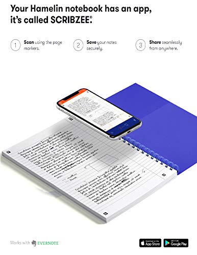 Hamelin 1 Subject College Ruled 7x10 Spiral Bound Notebook ULTRA Violet 3-PACK