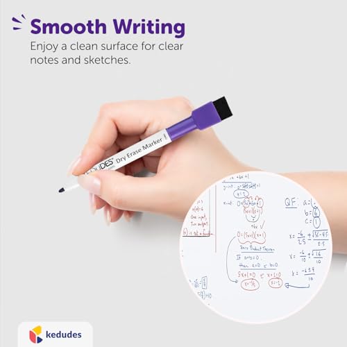 Premium Magnetic Dry Erase Whiteboard Sheet 17" x 11" Includes 6 Markers