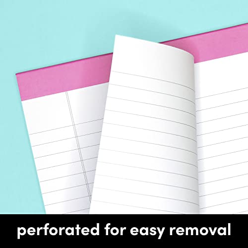 PAPERAGE Lined Legal Pads, (Rainbow), 6 Pack, 50 Sheets Each, Wide/Legal Ruled, Note Pads, Paper, 8.5 inches x 11 inches - color: Rainbow, size: Large (6 Pack)