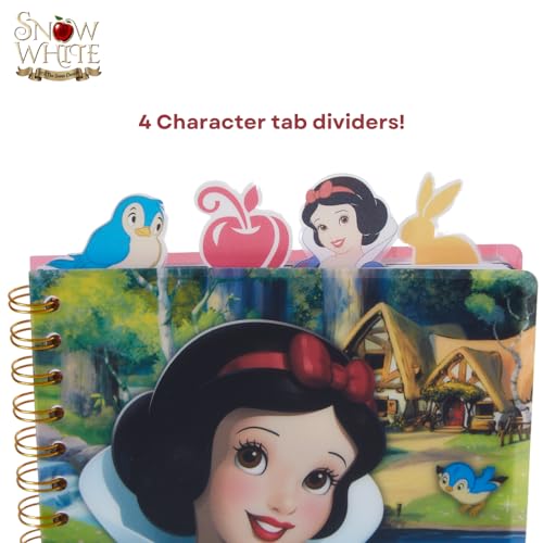 Disney Snow White Tab Journal Notebook, Spiral Bound, 96 Lined Pages, 8 x 7 inches - style: Snow White