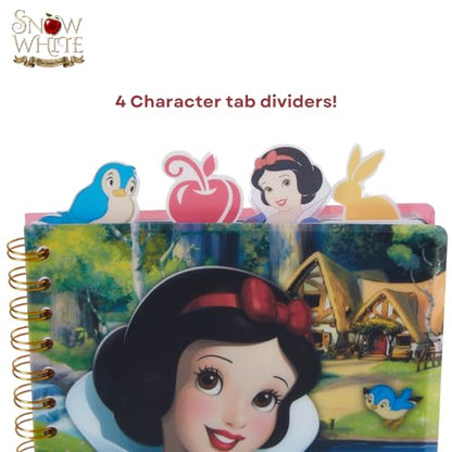 Disney Snow White Tab Journal Notebook, Spiral Bound, 96 Lined Pages, 8 x 7 inches - style: Snow White