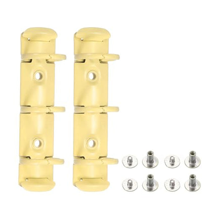 PATIKIL A8 3-Hole Ring Binder Mechanisms, 2 Set Binder Spines Replacement for Office Planners Documents Recipes Organization Storage, Yellow - color: Yellow