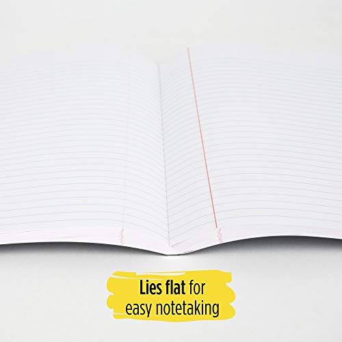 Five Star Composition Notebook, College Ruled Comp Book, Writing Journal, Lined Paper, Home School Supplies for College Students & K-12, 100 Sheets, 9-1/2" x 7-1/2", Yellow (09120AC6) - color: Yellow