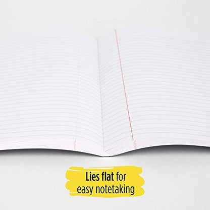 Five Star Composition Notebook, College Ruled Comp Book, Writing Journal, Lined Paper, Home School Supplies for College Students & K-12, 100 Sheets, 9-1/2" x 7-1/2", Yellow (09120AC6) - color: Yellow