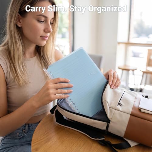KOKUYO Campus Smart Ring Binders 5 Pack, B5 Binder Notebooks, 60 Sheets Capacity, 26 Holes Slim Binder Folder and 300 Sheets Campus Loose-leaf Paper for Work, Study and Journal