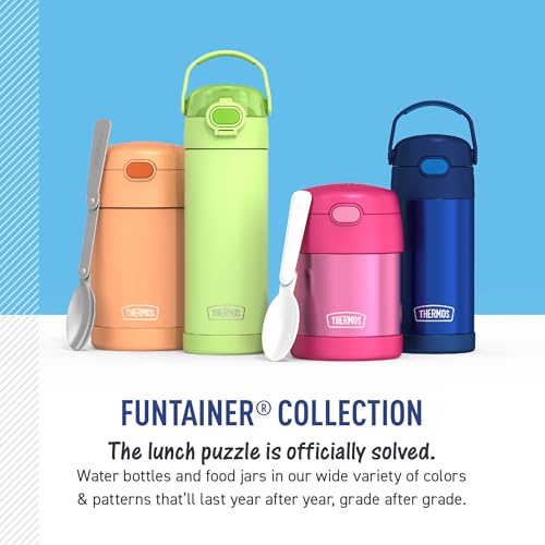 THERMOS FUNTAINER Water Bottle with Straw - 12 Ounce - Kids Stainless Steel Vacuum Insulated Water Bottle with Lid, Paw Patrol Girl - color: Paw Patrol Girl