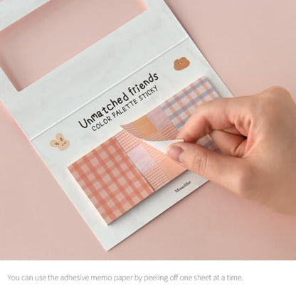 Monolike Color Palette Sticky Unmatched Friends A Set 4p - Self-Adhesive Memo Pad 30 Sheets - color: Unmatched Friends a Set