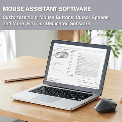 ELECOM Wireless Ergonomic Shape Mouse, 2.4GHz with Mini USB Receiver, Silent Click, Right Hand 2000DPI, 5 Buttons, Optocal Sensor, Compatible with PC, Mac, Laptop, EX-G, Msize Black (M-XGM30DBSKBK) - size: Medium