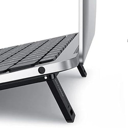 Portable Adjustable Tablet & Laptop Stand, Foldable Ergonomic Holder for Desk, Lightweight Aluminum/Metal for iPad, Phone, Notebook