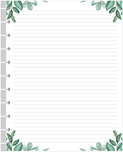 A4 TUL Discbound Lined Refill Paper, 11-Disc Discbound Ruled Filler Paper, 100Sheets / 200Pages Loose-Leaf Line Paper, 100gsm White Paper, 8.5'' x 11'', Leaf - size: 100 Sheets, style: 11-Disc/Letter Size