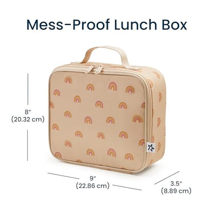 Tiny Twinkle Insulated Lunch Box for Girls and Boys | Durable and Reusable for School & Travel | Ages 3 and Up | Waterproof and Easy to Clean | PFAs and BPA Free（Boho Rainbow） - color: Boho Rainbow