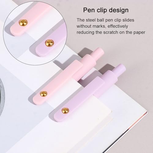 ITAWIXS Gel Pens, 6 Pcs 0.5mm Quick Dry Black Ink Pens Fine Point Smooth Writing Pens, Cute Office School Supplies Gifts for Women - color: Gradient