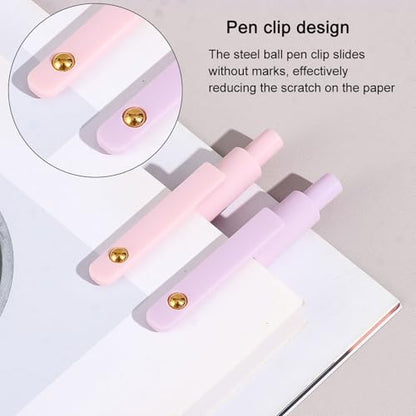 ITAWIXS Gel Pens, 6 Pcs 0.5mm Quick Dry Black Ink Pens Fine Point Smooth Writing Pens, Cute Office School Supplies Gifts for Women - color: Gradient