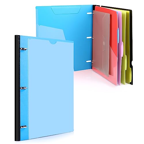 WOT I Telescoping Project Organizer, Refillable Binder with Dividers and Pockets, 13 Pocket Folders, 1 Inch 3 Ring Binder, Blue - color: Blue, size: 1 Pack