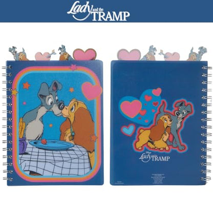 Disney Lady and the Tramp Tab Journal Notebook, Spiral Bound, 96 Lined Pages, 8 x 7 inches - style: Lady and the Tramp
