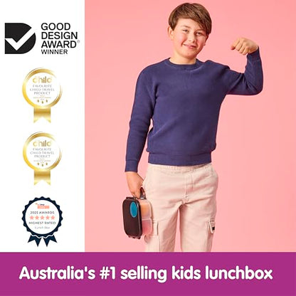 b.box Mini Lunch Box Kids | 4.25 Cup Leak Proof Bento Box for Kids Ages 3+ | 3 Compartment Snack Containers, School Lunch Container, Dishwasher Safe, BPA-Free, PFAS-Free - Night Vision - color: Night Vision, size: 1-pack