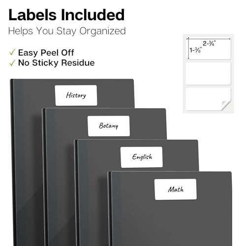 Dunwell Plastic Folders with 3 Prongs, (12 Pack, Black), 2-Pocket Folders with Fasteners, Durable Acid-Free Poly for Long Term Use, Includes Labels - color: Black, size: 12 Pack