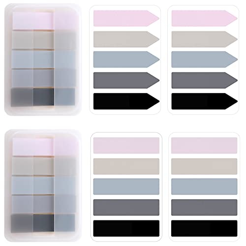 600 Pcs Index Tabs Flags for Annotating Books Transparent Sticky Tabs Annotation Tabs Transparent Writable Book Markers Page Flags for Reading Index School Office Easy to Remove(Pastel Color)