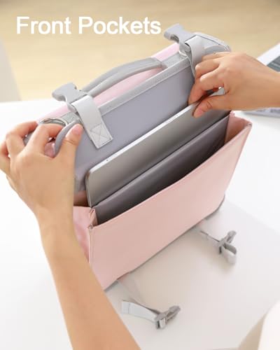 3" D-ring Zipper Binder with 700+ Sheets Capacity | 3-ring Zip Up Binder with Shoulder Strap for School, College, Office, Compatible with 13" MacBook/Tablet, Light Pink - color: Light Pink