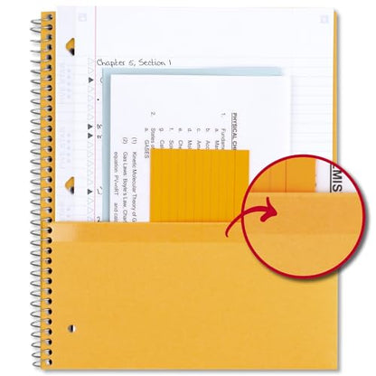 Five Star Spiral Notebook + Study App, 5 Subject, College Ruled Paper, 8-1/2" x 11", 200 Sheets, Fights Ink Bleed, Water Resistant Cover, Forest Green (72079) (Pack of 6) - color: Green, size: 1 Count (Pack of 6)