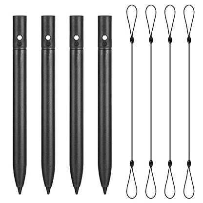 Flutesan 4.5 Inch LCD Writing Tablet Pen Replacement 4 Pcs Kids Stylus Pen for Drawing Tablet Doodle Pad with 4 Hanging Rope(Black) - color: Black