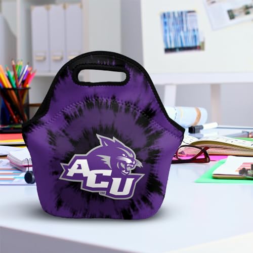 Campus Lab Abilene Christian University Tie-Dye Soft Neoprene Lunch Bag - color: Abilene Christian University Wildcats