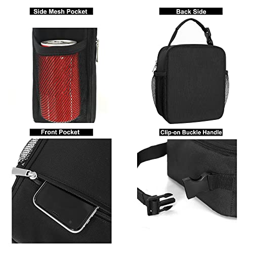 Lunch Box for Men & Women Durable Lunch Bag for Work & Adults Reusable Insulated Small Lunchbox Black - color: Black