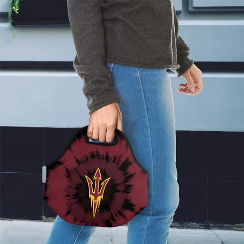 Campus Lab Arizona State University Tie-Dye Soft Neoprene Lunch Bag, School - color: Arizona State University Sun Devils