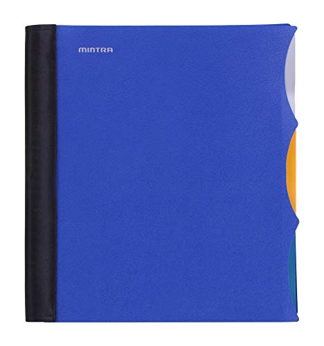 Mintra Office Durable PREMIUM Spiral Notebook, ((Blue, 3 Subject, 8.5in x 11in)), Fabric Covered Coils, No Snags, Removable Adjustable Pocket Dividers, Ruler, Organization, Customizable - color: Blue, size: 3 Subject (8.5in x 11in)