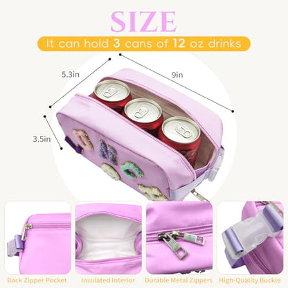 Small Lunch Bag for Girls with 2 Ice Packs, Insulated Mini Lunch Box, Freezable Cooler Bag for Kids Toddler, Reusable Snack Bags for School, Cute Lunchbox Back to School Supplies