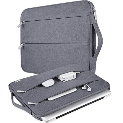 Voova Laptop Sleeve Carrying Case 13 13.6 Inch Compatible with MacBook Air 13 M1/M2/M3/M4, MacBook Pro 13/14, IPad Pro 13, Waterproof Slim Computer Cover Bag, Grey - color: Grey, size: 12.6-13.6 Inch
