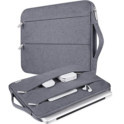 Voova Laptop Sleeve Carrying Case 15.6 16 Inch,Slim Computer Cover Bag Compatible with MacBook Pro 15/16, Dell xps 15,15-16 Inch HP Dell Asus Acer Laptop, Grey - color: Grey, size: 15.6-16 Inch
