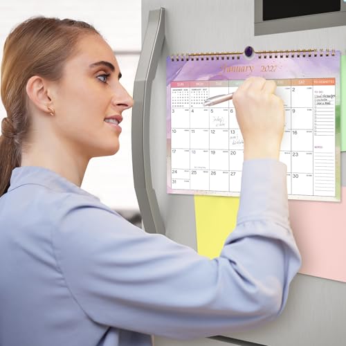 Lbylyhxc 2026-2027 Calendar - Includes July 2026 to December 2027-18 Monthly Wall Calendar 2026-2027, 11 x 8.5 Inches.Thick Paper with Julian Dates and Block for New Year and Christmas Presents (Colorful) - color: Colorful