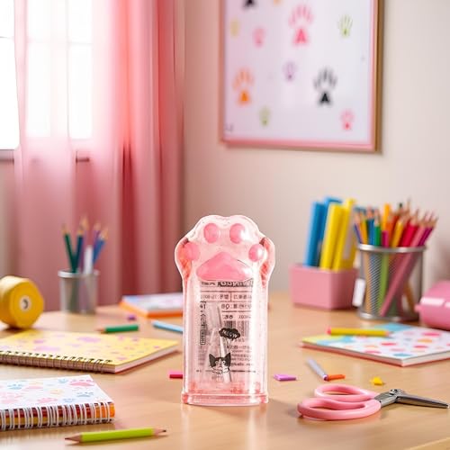 Pink Cute Cat Paw Pencil Sharpener Kawaii School Supplies Student Prize Kids Gift Kawaii Pencil Sharpener Cat Schools Supplies for Girls Cat Lovers Office School Home Writing and Correction Supplies
