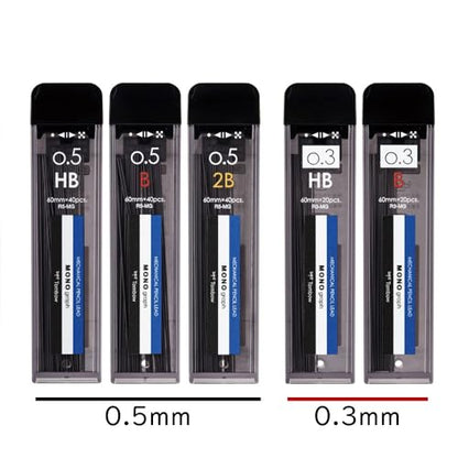 Tombow MG ECG-320 Sharp Lead, 0.02 inch (0.5 mm), B (Double Guide Case with Single Draw/Bulk), MONO Mono Graph