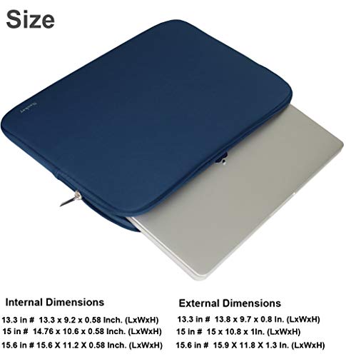 Laptop Sleeve Case 15.6 Inch,Resistant Neoprene Laptop Sleeve/Notebook Computer Pocket Case/Tablet Briefcase Carrying Bag, Dark Blue - color: Dark Blue, size: 15.6 inch