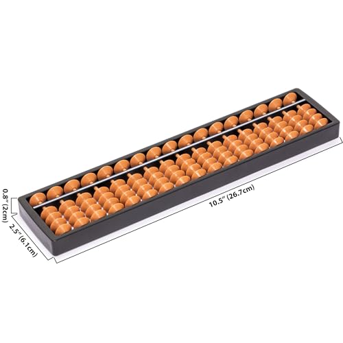 Yellow Mountain Imports Digit Standard Abacus 10.5 Inches - Professional 17 Column Soroban Calculator (Functional and Educational Learning Tool) - size: 10.5 inch