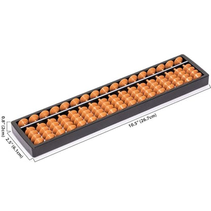 Yellow Mountain Imports Digit Standard Abacus 10.5 Inches - Professional 17 Column Soroban Calculator (Functional and Educational Learning Tool) - size: 10.5 inch