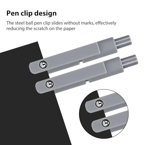 Ddaowanx Gel Pens, 0.5mm Fine Point Quick Dry Black Ink Pens Retractable, Nursing School Essentials,School Supplies, Gifts for Women (6Pcs-Black Ink) - color: 6Pcs-Black Gray White-Black Ink