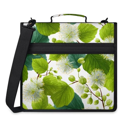 Dandelion Flower Zipper Binder, 3 D-Ring Expanding File Folder with Handle & Adjustable Shoulder Strap, 400 Sheets Capacity Multi-Pocket Organizer for 13 Inch Laptop - color: Dandelion Flower
