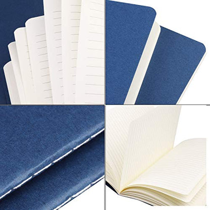 12 Pack College Ruled Notebook Journals Bulk, Lined Paper, 60 Page, 5.5x8.3 inch, A5, Travel Journal Set for Travelers, Students, Church, Office, Writing Diary Subject Notebooks Planner, Blue - color: Blue