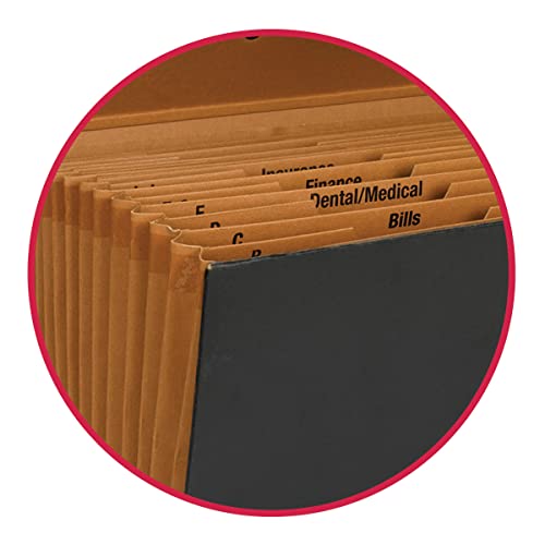 Smead A-Z and Subject Expanding File Box, 19 Pockets, Printed Alphabetic (A-Z)/Subject, Latch Closure, Legal Size, Black (70804) (Pack of 4) - color: Black, size: Legal (Pack of 4)