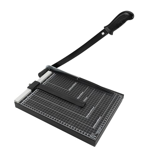 Precision Paper Cutter for A4/B5/A5/B6/B7, 10x13 inches, 70GSM Capacity, Metal Base Black - color: Black